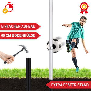 Teleskop-Fahnenmast 6.2m mit 3 Flaggen CH + DE + PARTY