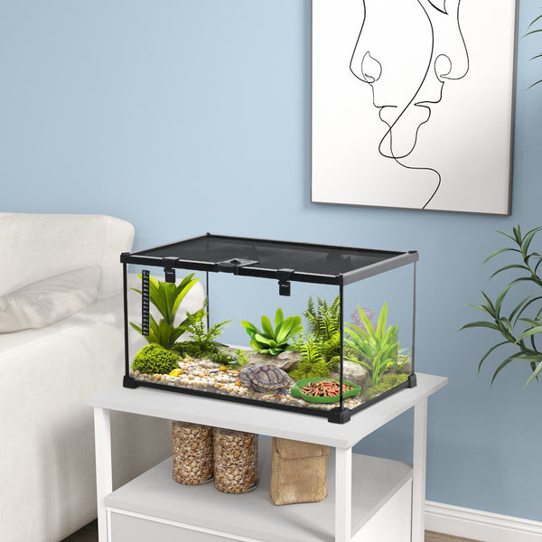 Terrarium glass terrarium 50x30x25cm with thermometer