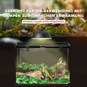 Terrarium für Reptilien Glas & Metall 50x30x35cm