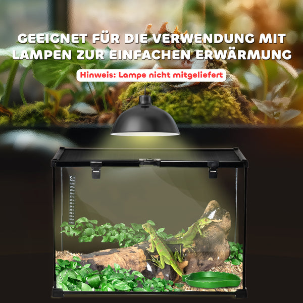 Terrarium für Reptilien Glas & Metall 50x30x35cm