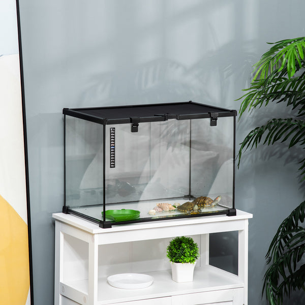 Terrarium für Reptilien Glas & Metall 50x30x35cm