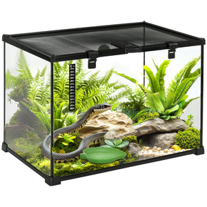 Terrarium für Reptilien Glas & Metall 50x30x35cm