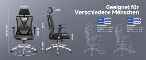 Ticova office chair with lumbar support and headrest