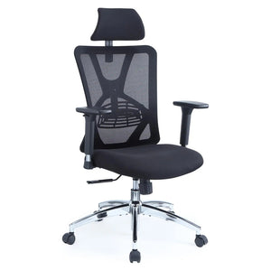 Ticova office chair with lumbar support and headrest