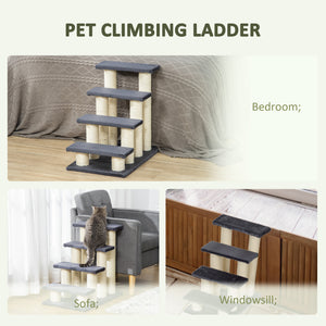 Tiertreppe mit 4 Stufen Grau