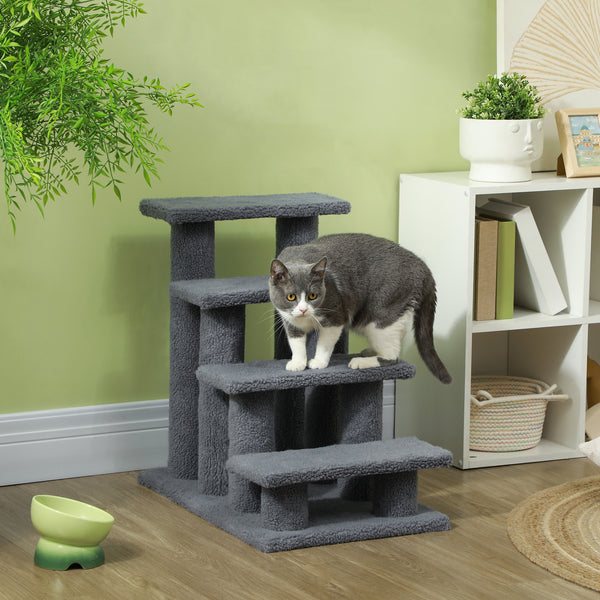 Tiertreppe 4 Stufen 635x43x60cm Grau