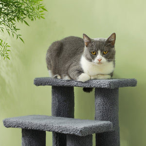Tiertreppe 4 Stufen 635x43x60cm Grau