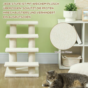 Tiertreppe mit 4 Stufen Beige