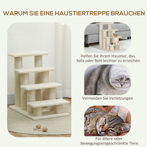 Tiertreppe mit 4 Stufen Beige
