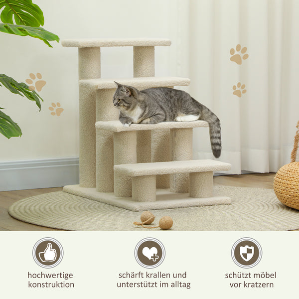 Tiertreppe mit 4 Stufen Beige