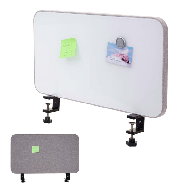Tisch-Whiteboard Sichtschutz Trennwand Magnettafel Stoff 60x35cm