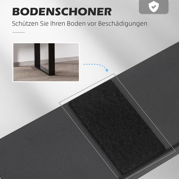 Tischbeine 2er-Set Stahl modern & stabil Schwarz