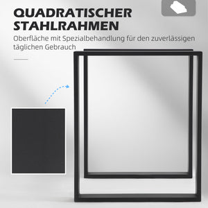 Tischbeine 2er-Set Stahl modern & stabil Schwarz
