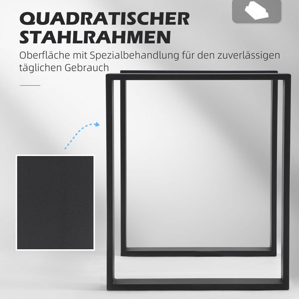Tischbeine 2er-Set Stahl modern & stabil Schwarz