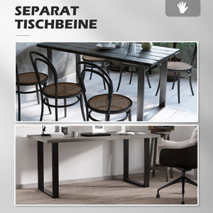 Tischbeine 2er-Set Stahl modern & stabil Schwarz