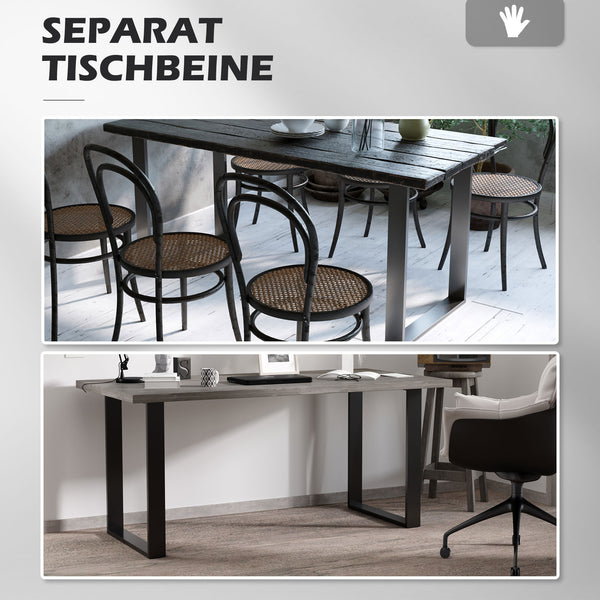 Tischbeine 2er-Set Stahl modern & stabil Schwarz