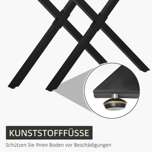 Tischbeine 2 Stück X-Form stabil und stilvoll Schwarz