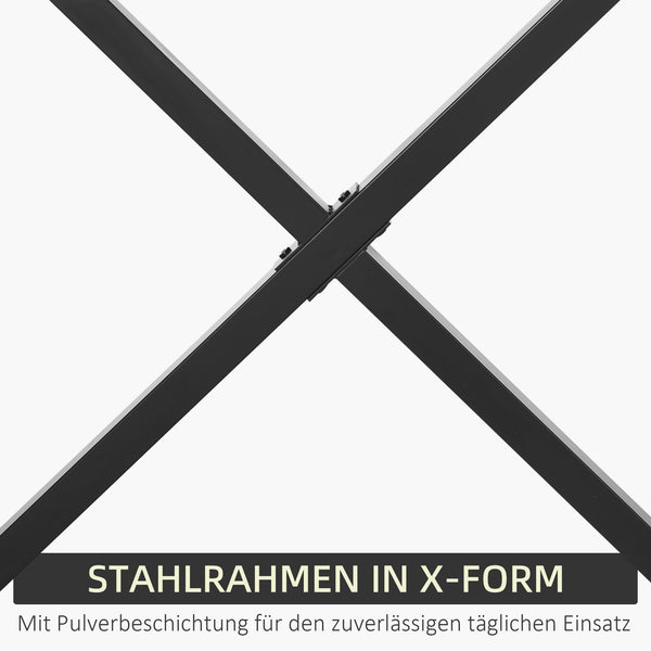 Tischbeine 2 Stück X-Form stabil und stilvoll Schwarz