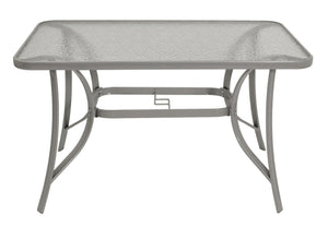Gartentisch FLORENZ 120x70cm, Stahl + Glas