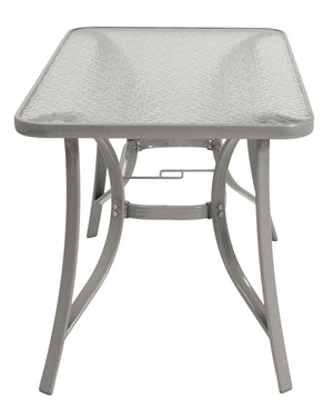 Gartentisch FLORENZ 120x70cm, Stahl + Glas