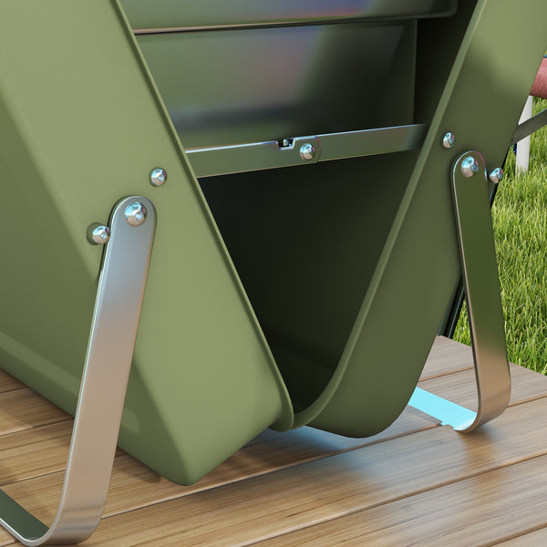 Tischgrill Mini Kohlegrill tragbar klappbar mit Ascheauffangschale grün