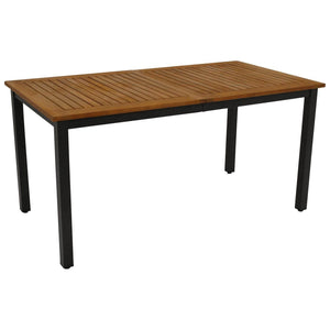 Gartentisch RAGUSA 150x80cm, Stahl anthrazit + Akazie geölt, FSC®-zertifiziert