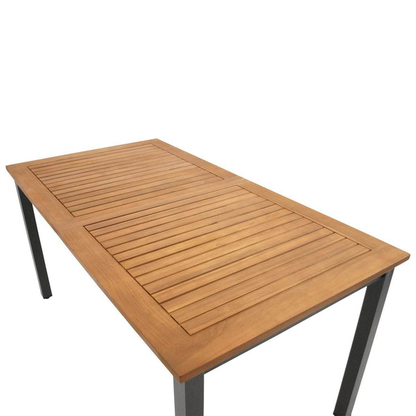 Gartentisch RAGUSA 150x80cm, Stahl anthrazit + Akazie geölt, FSC®-zertifiziert