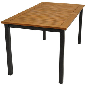 Gartentisch RAGUSA 150x80cm, Stahl anthrazit + Akazie geölt, FSC®-zertifiziert