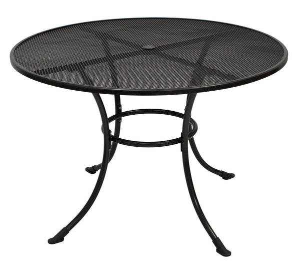 Gartentisch Metalltisch Gartenmöbel Tisch Metall Eisentisch RIVO 110cm rund grau