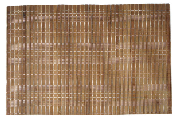 6-teiliges Tischset Bambus abwaschbar 45x30cm dunkelbraun