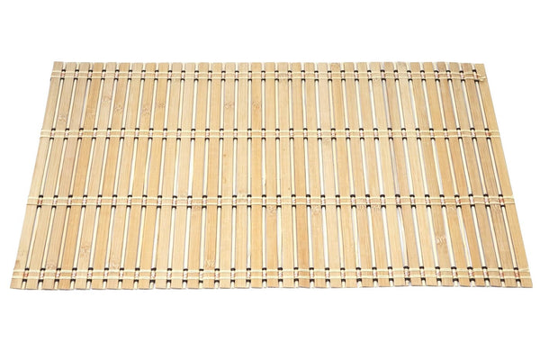 6-teiliges Tischset Bambus abwaschbar 45x30cm hellbraun