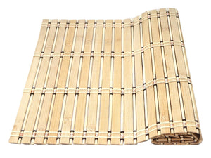 6-teiliges Tischset Bambus abwaschbar 45x30cm hellbraun