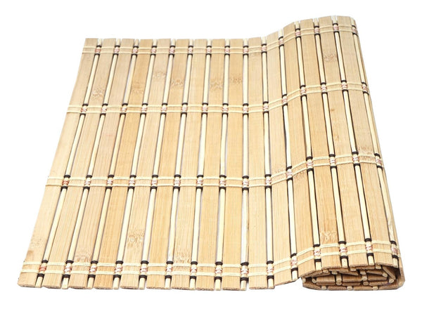 6-teiliges Tischset Bambus abwaschbar 45x30cm hellbraun