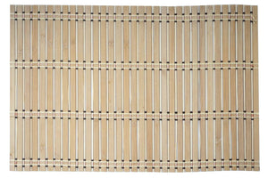 6-teiliges Tischset Bambus abwaschbar 45x30cm hellbraun