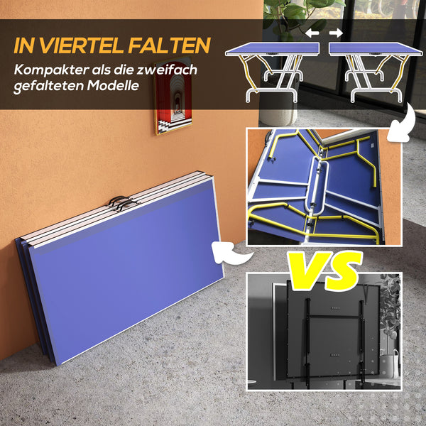 Tischtennisplatte Indoor Set klappbar mit Schlägern und Bällen