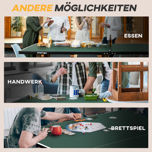 Tischtennisplatte klappbar mobil mit Schläger und Bällen grün