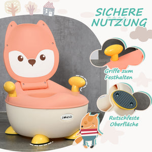 Töpfchen Fuchs Design rutschfest für Kinder 6 Monate bis 3 Jahre Rosa