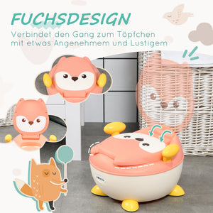 Töpfchen Fuchs Design rutschfest für Kinder 6 Monate bis 3 Jahre Rosa