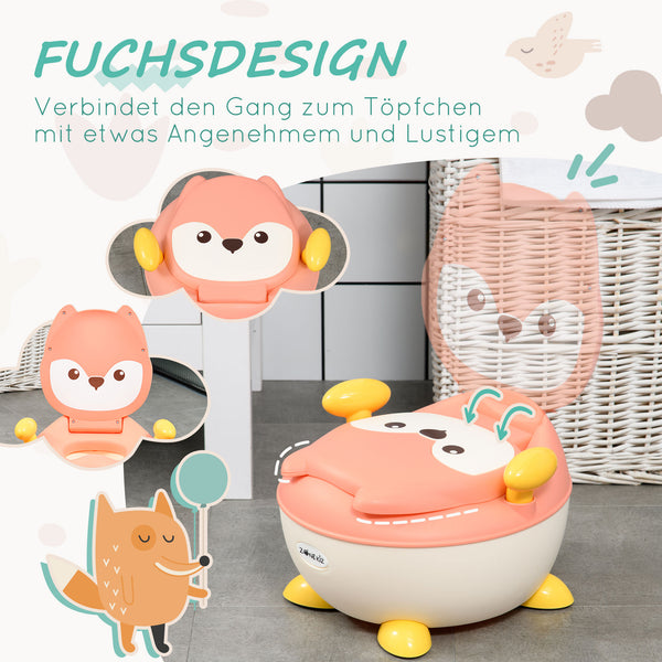 Töpfchen Fuchs Design rutschfest für Kinder 6 Monate bis 3 Jahre Rosa