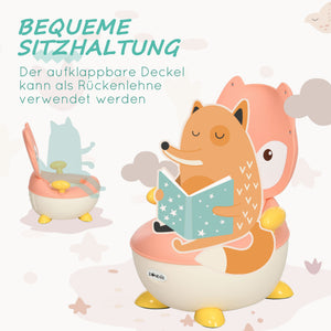Töpfchen Fuchs Design rutschfest für Kinder 6 Monate bis 3 Jahre Rosa