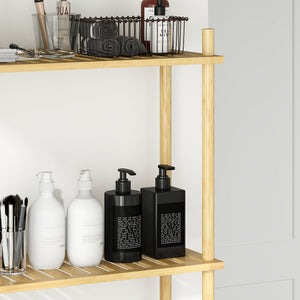 Toilettenregal Badezimmerregal platzsparend mit 3 Ebenen aus Holz