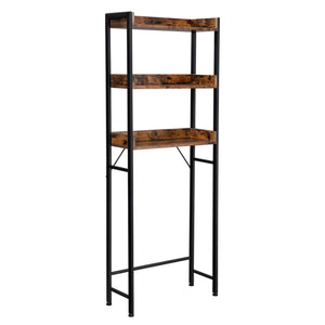 Étagère de toilette à 3 niveaux, marron
