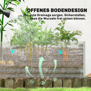 Tomatengewächshaus Foliengewächshaus mit Hochbeet und Rolltor