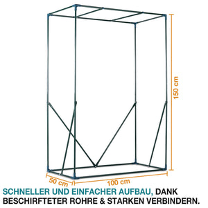 Tomatenhaus Foliengewächshaus 100x150x50cm
