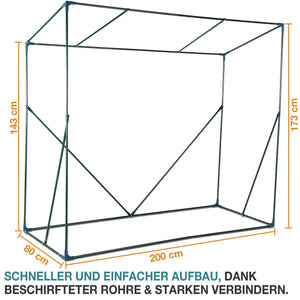 Tomatenhaus Foliengewächshaus 200x173x80cm