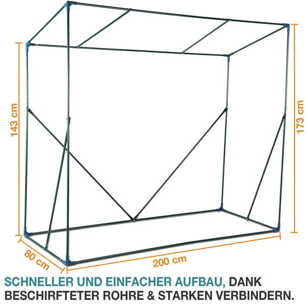 Tomatenhaus Foliengewächshaus 200x173x80cm
