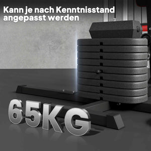 Trainingsstation verstellbar für Heimtraining mit 65kg Gewichten
