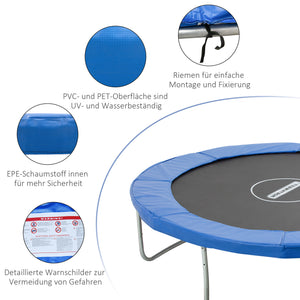 Trampolin Randabdeckung Zubehör Set D:244cm Blau