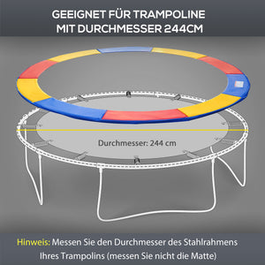 Trampolin Randabdeckung Zubehör Set D:244cm Bunt
