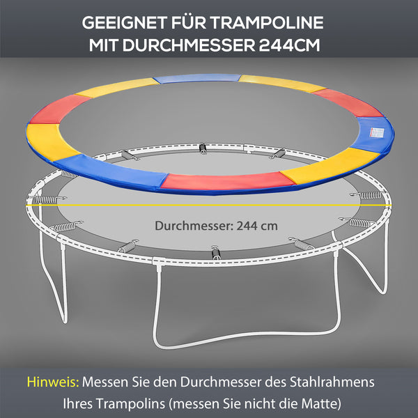 Trampolin Randabdeckung Zubehör Set D:244cm Bunt